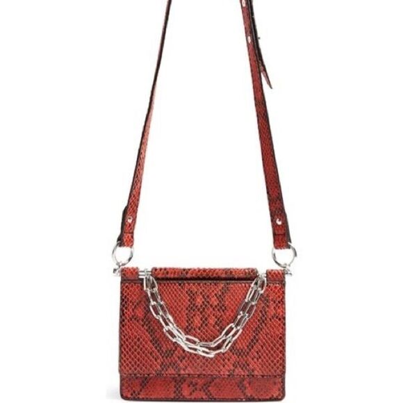 𝅺⭐️NWT Topshop Tropic Chain Faux-Leather Bag⭐️ - Picture 1 of 7